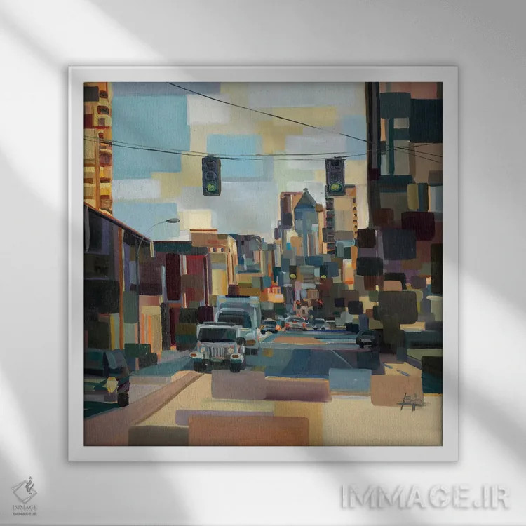 تابلو برش در میان اثر بروک بورچرباورگ - نمای قابدار سفید