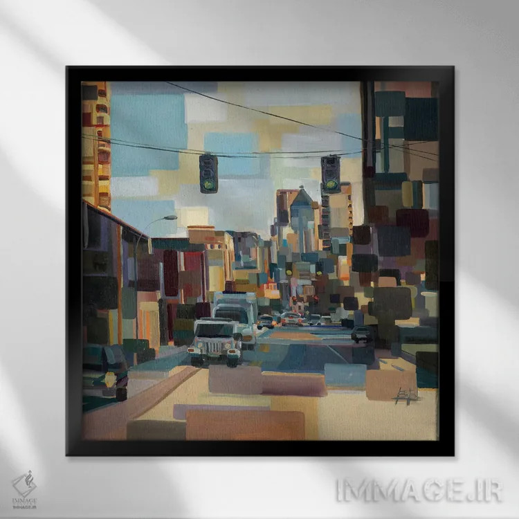 تابلو برش در میان اثر بروک بورچرباورگ - نمای قابدار مشکی