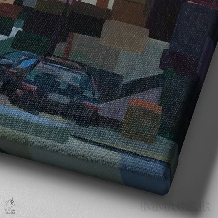 تابلو شب را به یاد آور اثر بروک بورچرباورگ - نمای نزدیک بافت بوم