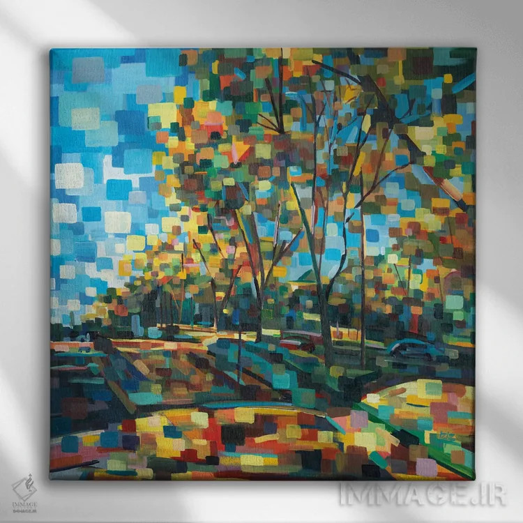 تابلو قصیده اثر بروک بورچرباورگ - نمای روبهرو روی دیوار