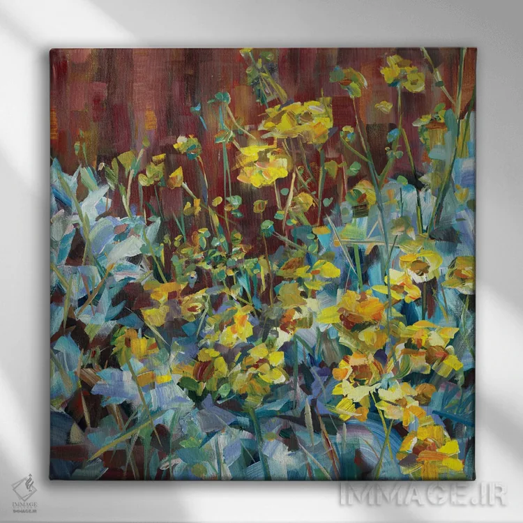 تابلو گلهای بیابانی اثر بروک بورچرباورگ - نمای روبهرو روی دیوار