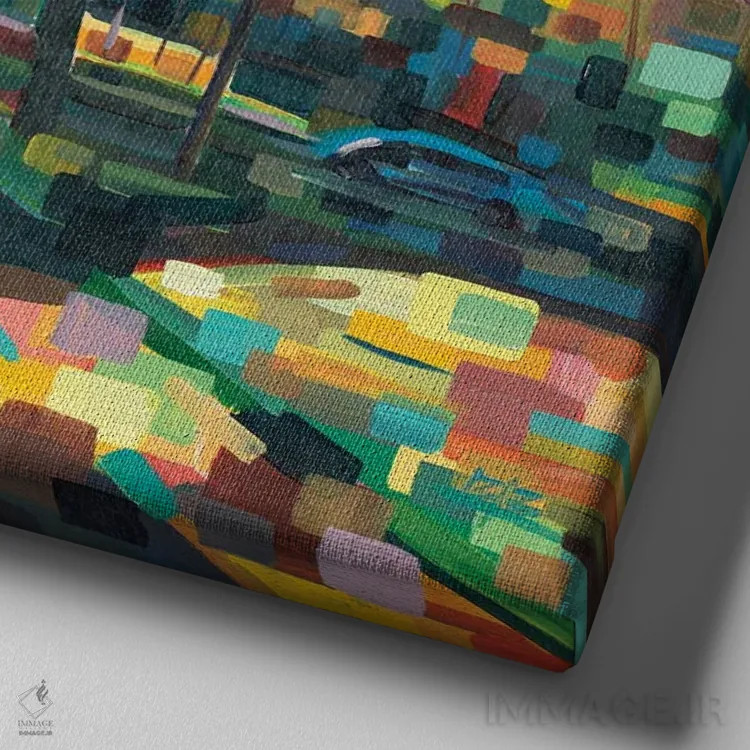 تابلو قصیده اثر بروک بورچرباورگ - نمای نزدیک بافت بوم