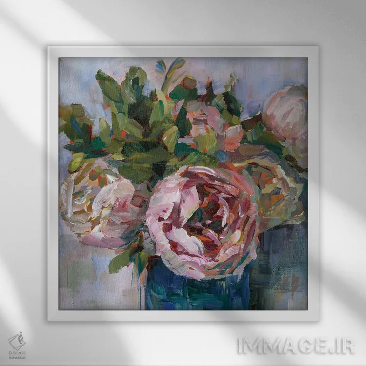 تابلو چشم گل صدتومانی اثر بروک بورچرباورگ - نمای قابدار سفید