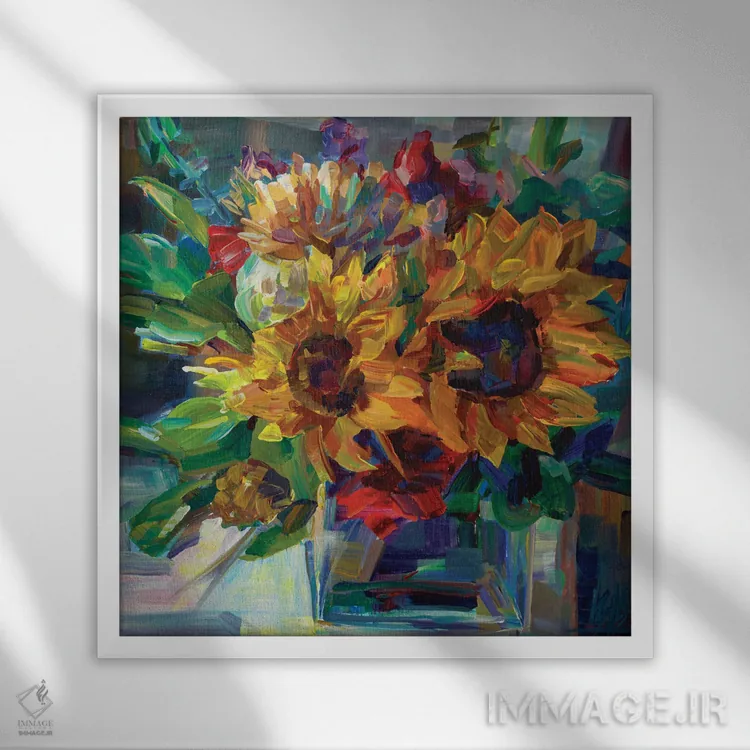 تابلو خورشید در خانه اثر بروک بورچرباورگ - نمای قابدار سفید