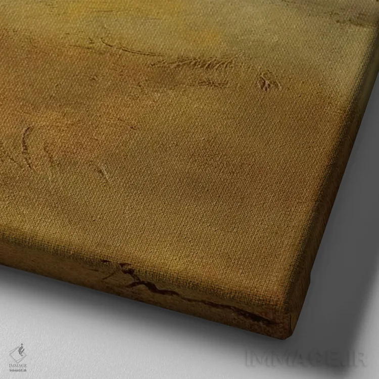 تابلو در میان مزارع III اثر بردفورد برنر - نمای نزدیک بافت بوم