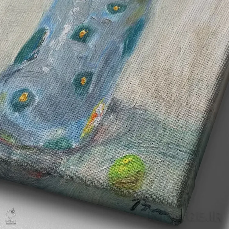 تابلو میوهٔ زندگی اثر بردفورد برنر - نمای نزدیک بافت بوم