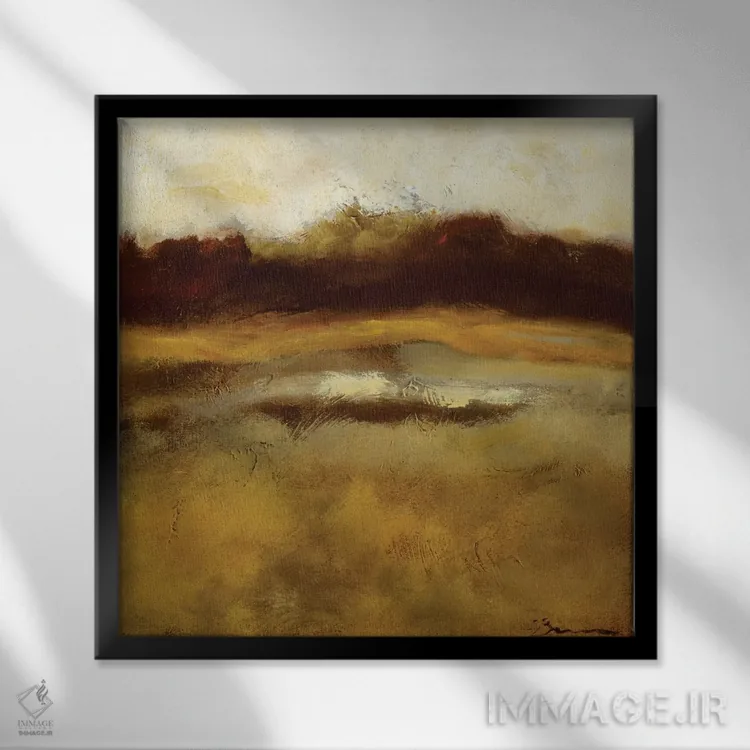 تابلو در میان مزارع III اثر بردفورد برنر - نمای قابدار مشکی