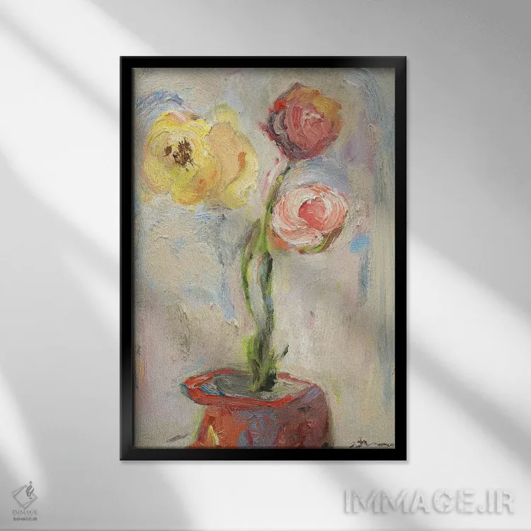 تابلو غنچههای جوانی اثر بردفورد برنر - نمای قابدار مشکی