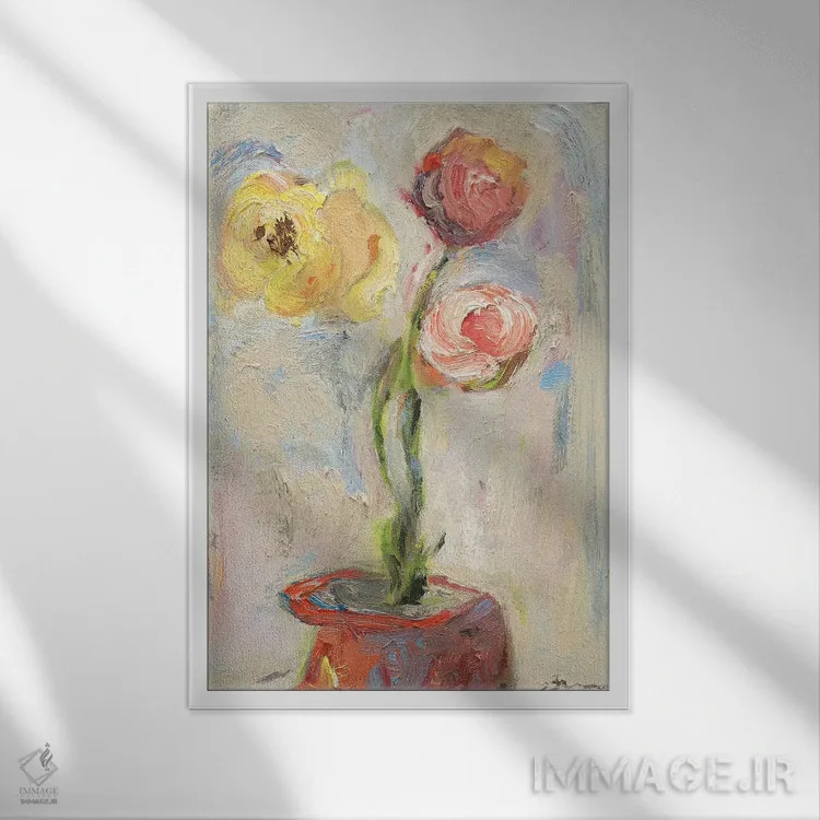 تابلو غنچههای جوانی اثر بردفورد برنر - نمای قابدار سفید