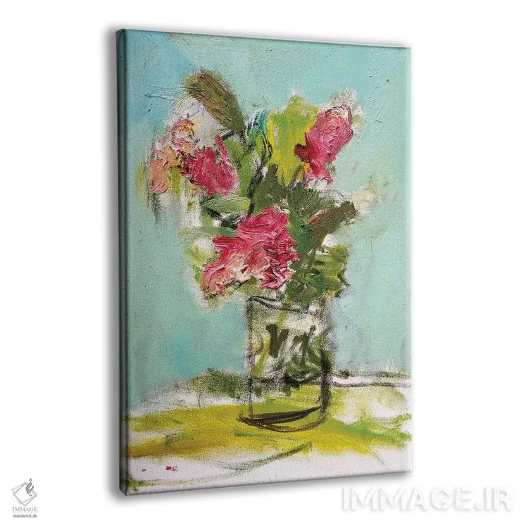 تابلو سوسن فیروزهای اثر بردفورد برنر - نمای پرسپکتیو محصول