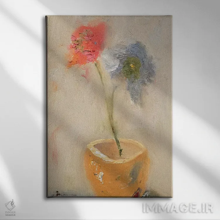تابلو گلهای فنجانی اثر بردفورد برنر - نمای روبهرو روی دیوار
