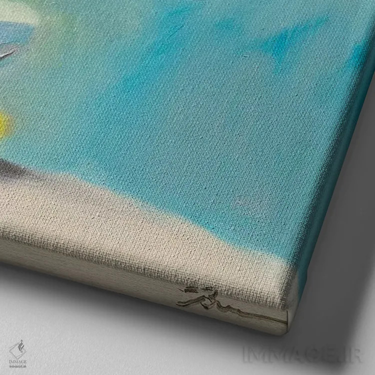 تابلو آتشسوزی جنگلی اثر بردفورد برنر - نمای نزدیک بافت بوم