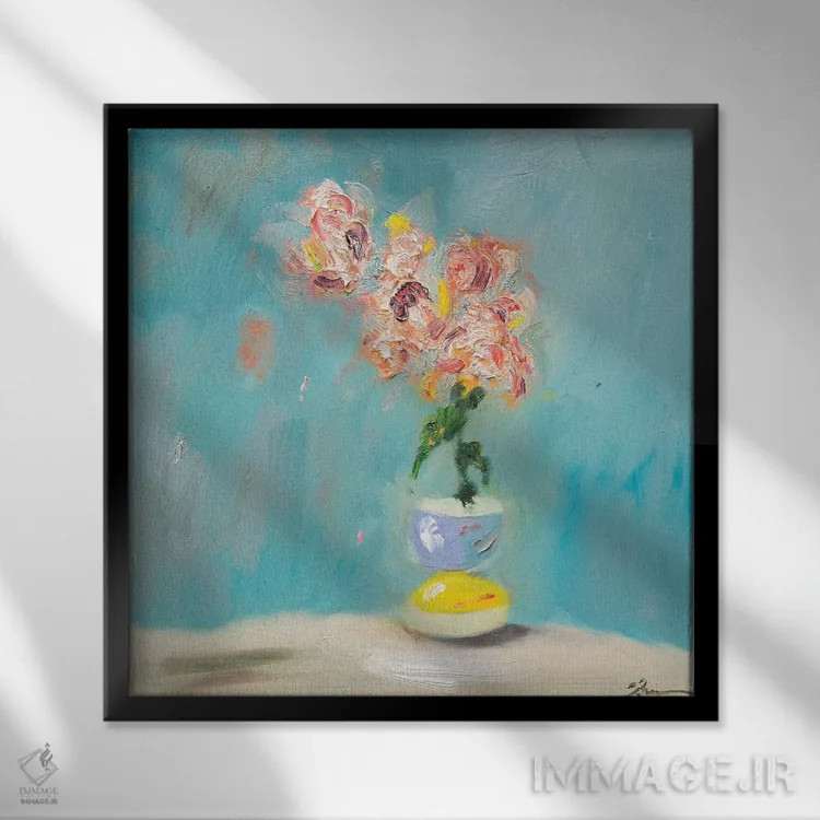 تابلو آتشسوزی جنگلی اثر بردفورد برنر - نمای قابدار مشکی