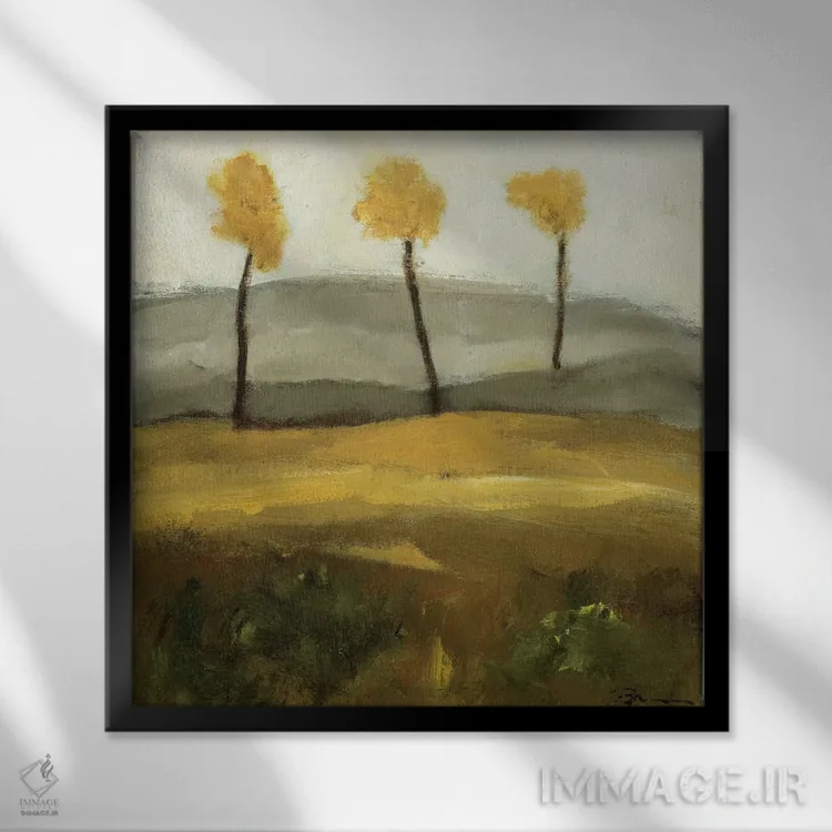 تابلو درخت پاییزی III اثر بردفورد برنر - نمای قابدار مشکی