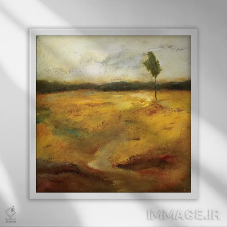 تابلو بالاخره تنها I اثر بردفورد برنر - نمای قابدار سفید