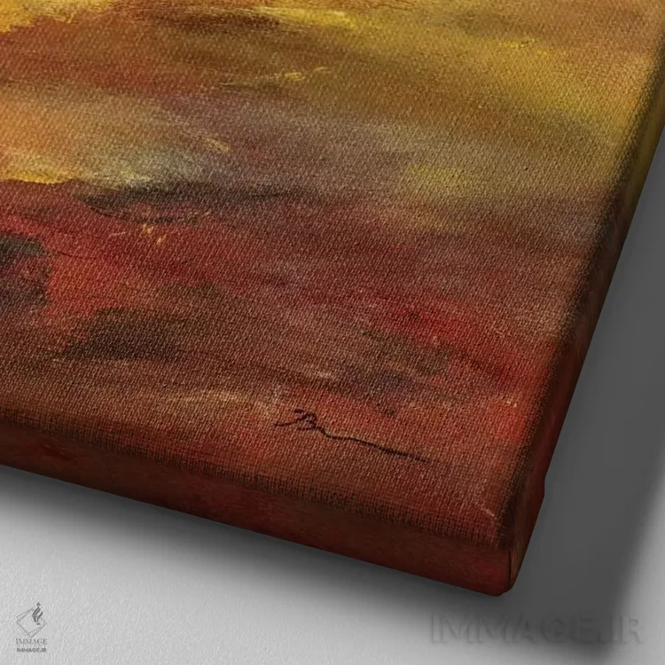تابلو بالاخره تنها II اثر بردفورد برنر - نمای نزدیک بافت بوم