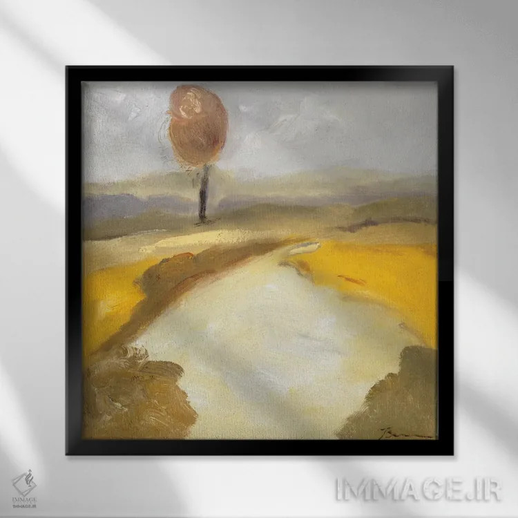 تابلو آبشدن یخهای بهاری III اثر بردفورد برنر - نمای قابدار مشکی