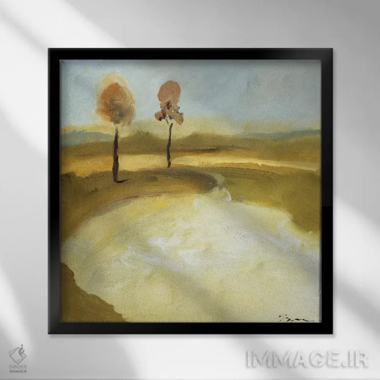 تابلو آبشدن یخهای بهاری I اثر بردفورد برنر - نمای قابدار مشکی