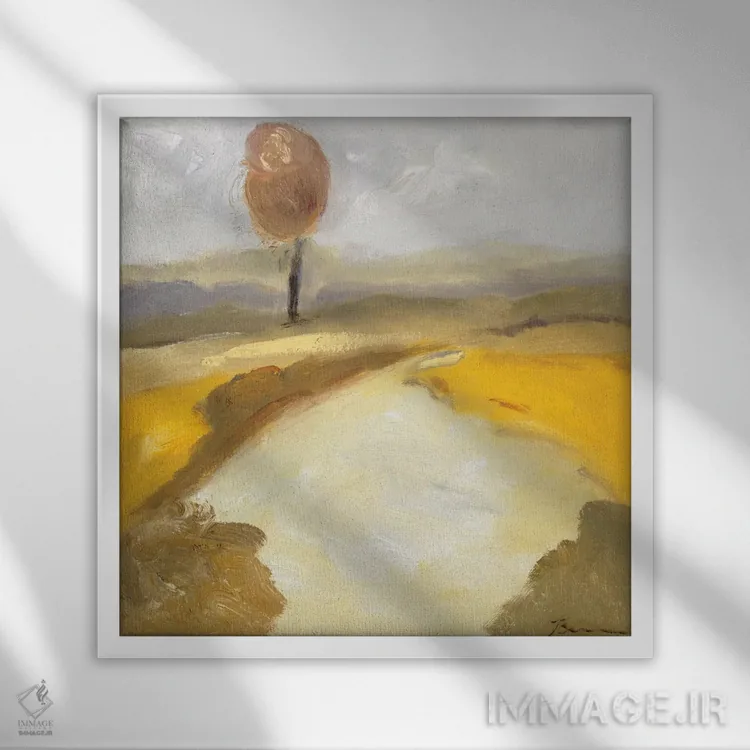 تابلو آبشدن یخهای بهاری III اثر بردفورد برنر - نمای قابدار سفید