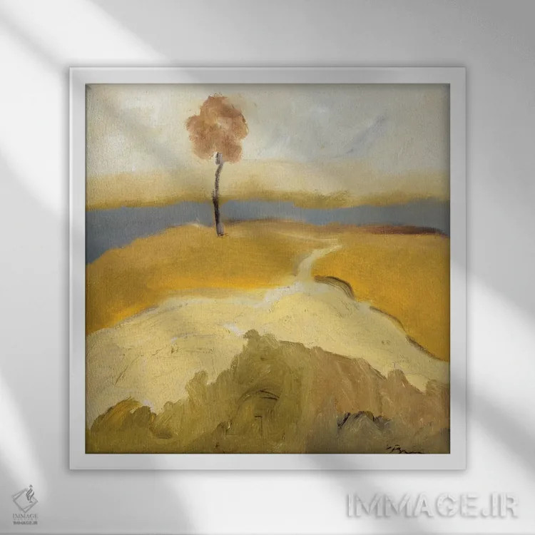 تابلو آبشدن یخهای بهاری IV اثر بردفورد برنر - نمای قابدار سفید