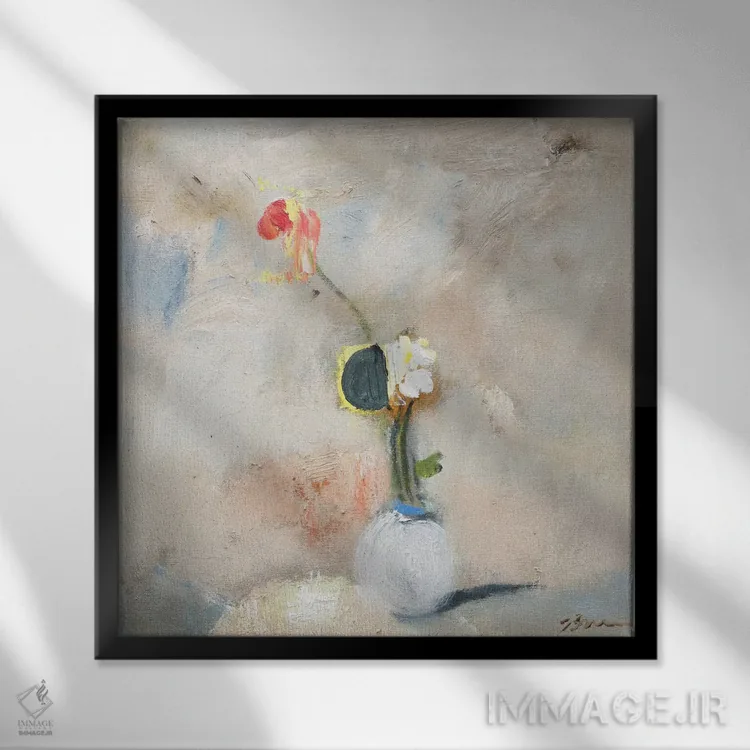 تابلو سوسن اژدها اثر بردفورد برنر - نمای قابدار مشکی