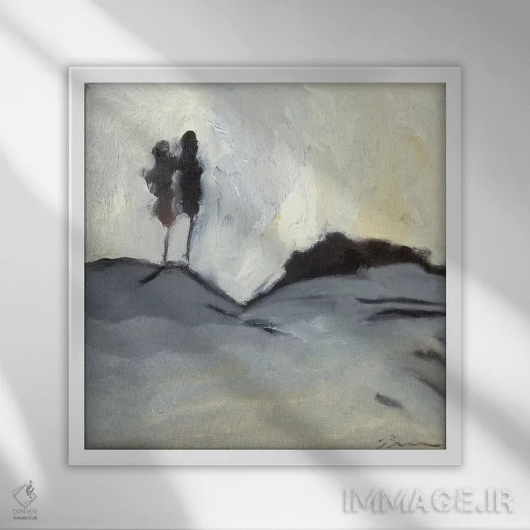 تابلو رقص زمستانی I اثر بردفورد برنر - نمای قابدار سفید