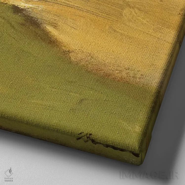 تابلو من تنها ایستادهام II اثر بردفورد برنر - نمای نزدیک بافت بوم