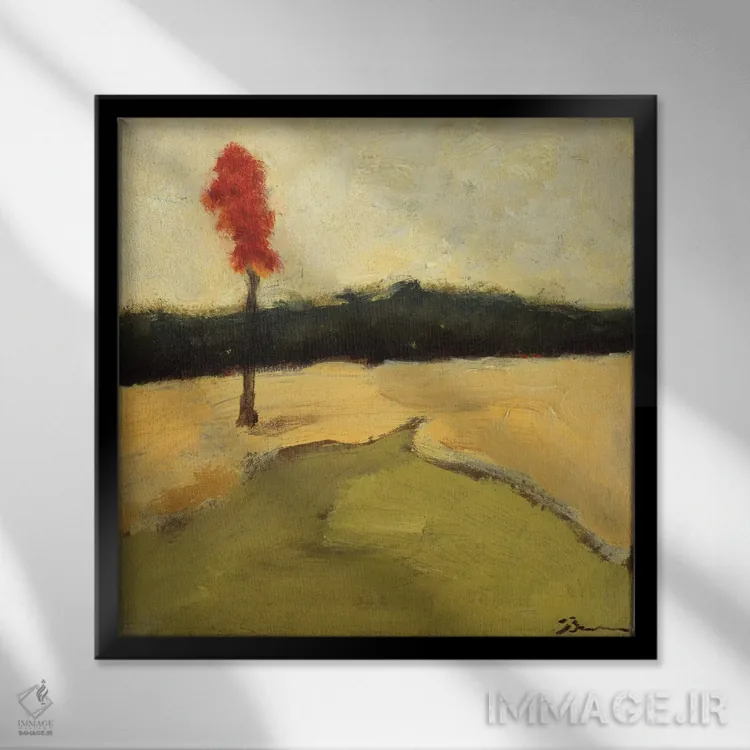 تابلو من تنها ایستادهام III اثر بردفورد برنر - نمای قابدار مشکی