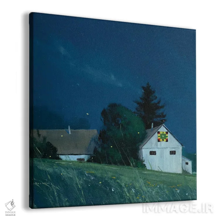 تابلو انبارهای دامنه و کرمهای شبتاب اثر بن بائر - نمای پرسپکتیو محصول