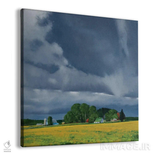 تابلو لوبیای سویا اواخر تابستان در الزورث، ویسکانسین اثر بن بائر - نمای پرسپکتیو محصول