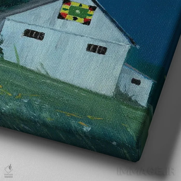 تابلو انبارهای دامنه و کرمهای شبتاب اثر بن بائر - نمای نزدیک بافت بوم