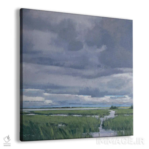 تابلو طوفان ماه مه بر فراز دریاچه یخچالی مینهسوتا اثر بن بائر - نمای پرسپکتیو محصول