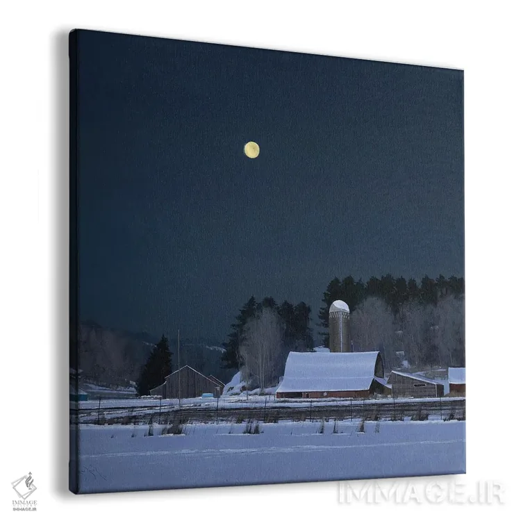 تابلو غروب ماه هفت دقیقه تا طلوع خورشید اثر بن بائر - نمای پرسپکتیو محصول