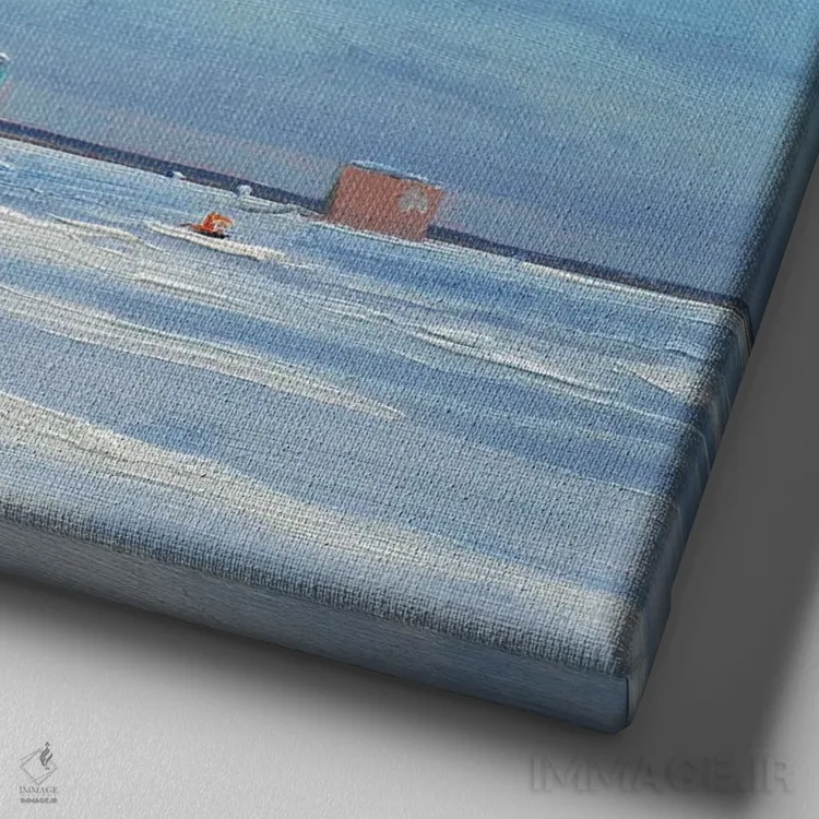 تابلو خانههای یخی بر دریاچه بنانا بار، میل لَیسس اثر بن بائر - نمای نزدیک بافت بوم