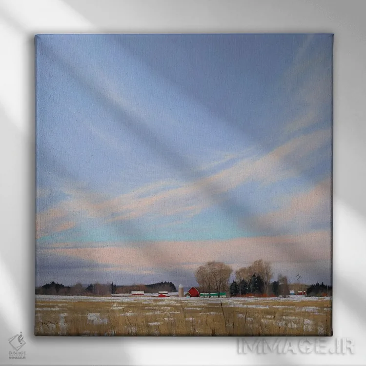 تابلو در راه به سمت فردریکسونها اثر بن بائر - نمای روبهرو روی دیوار