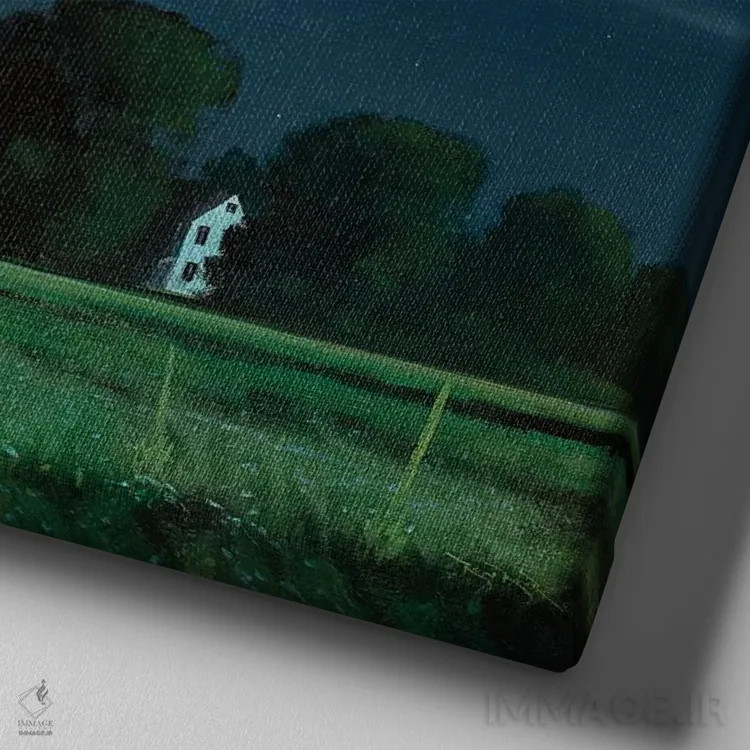 تابلو مرزهای شهری آیتکین در شب اثر بن بائر - نمای نزدیک بافت بوم