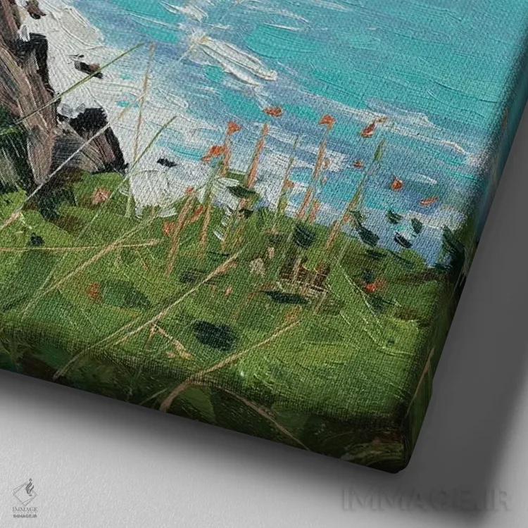 تابلو ساحل اورگان اثر بن بائر - نمای نزدیک بافت بوم