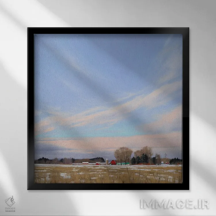 تابلو در راه به سمت فردریکسونها اثر بن بائر - نمای قابدار مشکی