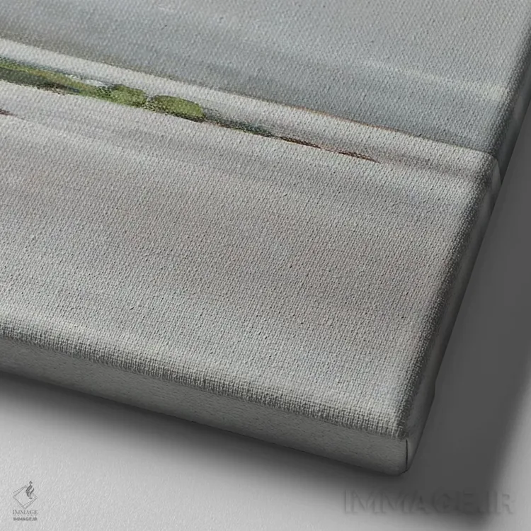 تابلو خلیج راولی، بندر بیلیز، ویسکانسین اثر بن بائر - نمای نزدیک بافت بوم