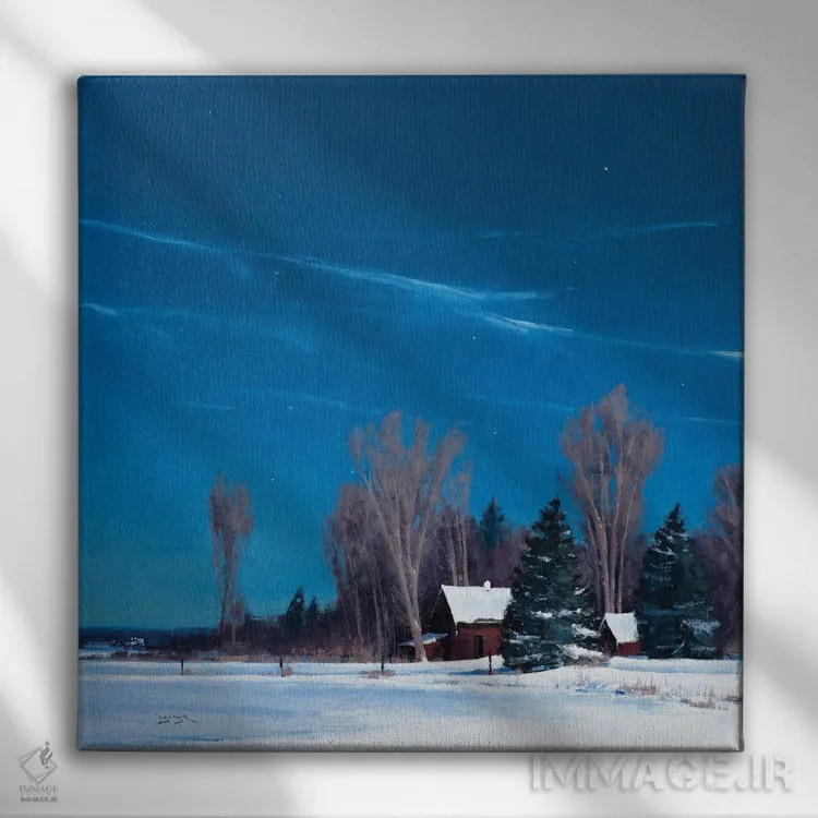 تابلو یادگارها زیر نور ماه اثر بن بائر - نمای روبهرو روی دیوار