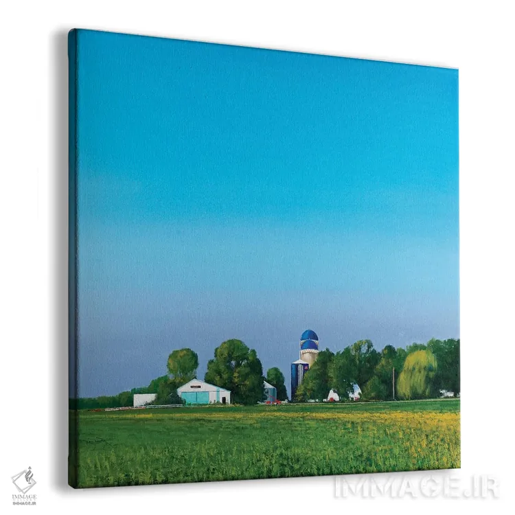 تابلو پرترهٔ مزرعه سارتل اثر بن بائر - نمای پرسپکتیو محصول