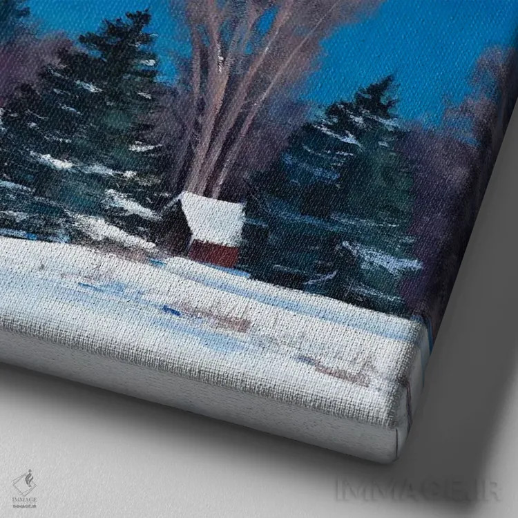 تابلو یادگارها زیر نور ماه اثر بن بائر - نمای نزدیک بافت بوم