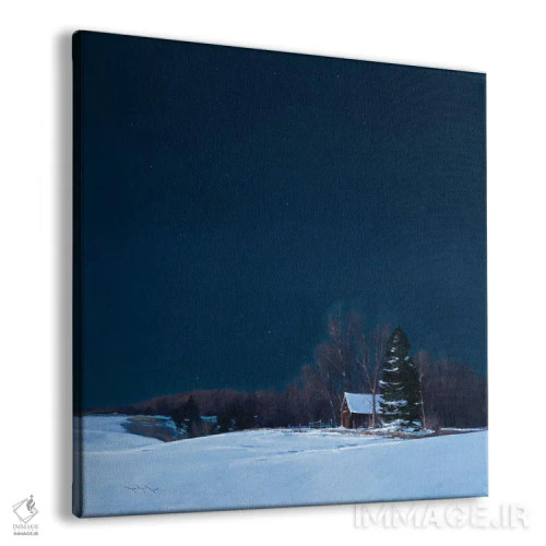 تابلو آرامش ساده مزرعه گرانت زیر نور ماه اثر بن بائر - نمای پرسپکتیو محصول