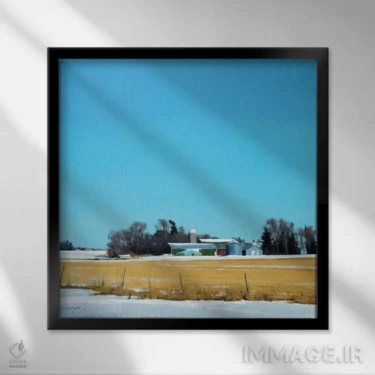 تابلو جنوب هاموند، ویسکانسین اثر بن بائر - نمای قابدار مشکی
