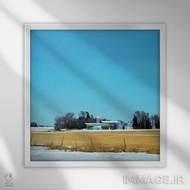تابلو جنوب هاموند، ویسکانسین اثر بن بائر - نمای قابدار سفید