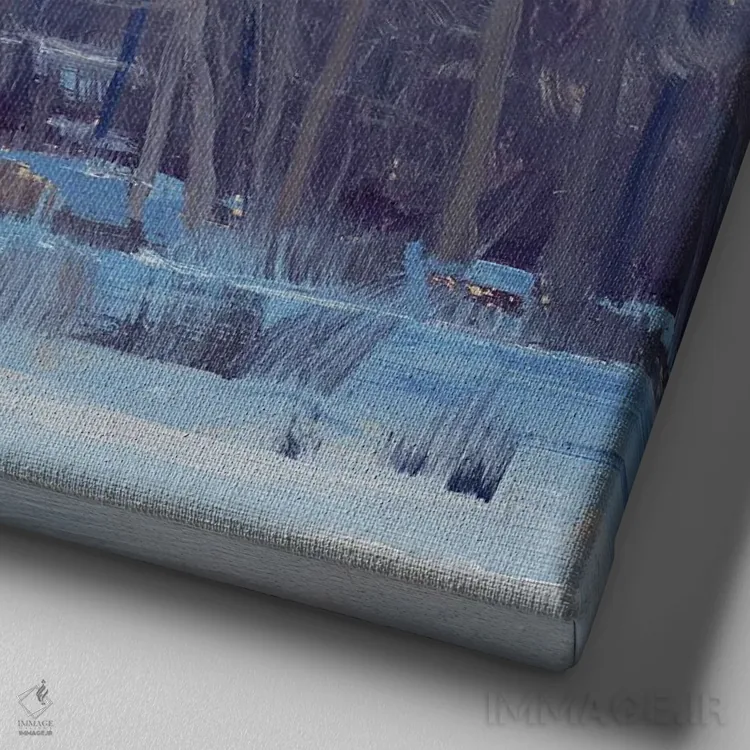 تابلو خاطرهٔ بلوین اثر بن بائر - نمای نزدیک بافت بوم