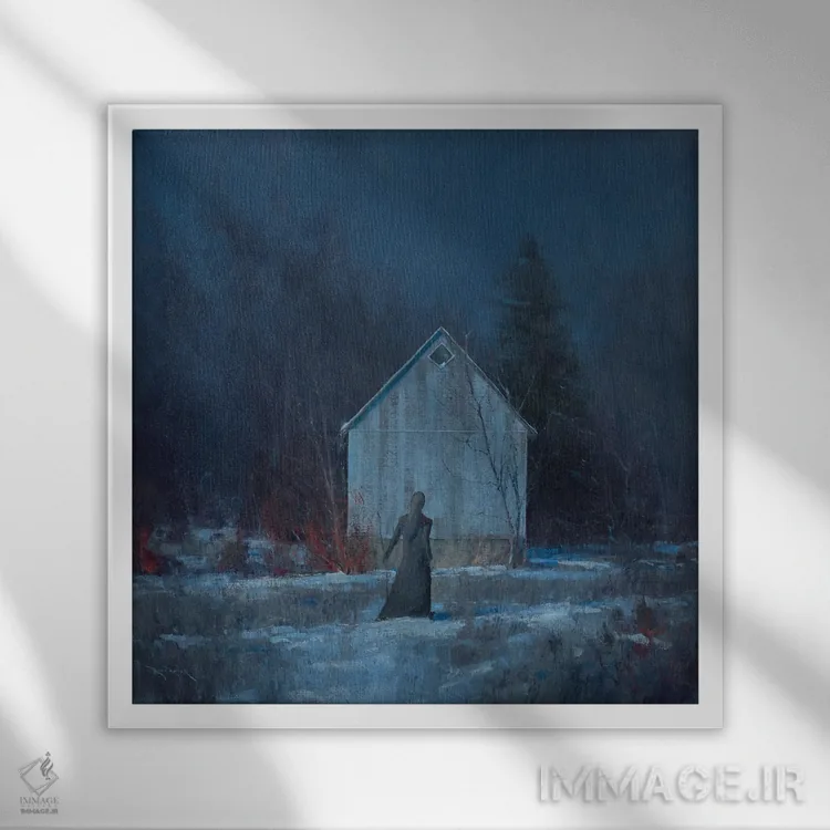 تابلو سومنگانگار (نام خاص/ابهام) اثر بن بائر - نمای قابدار سفید