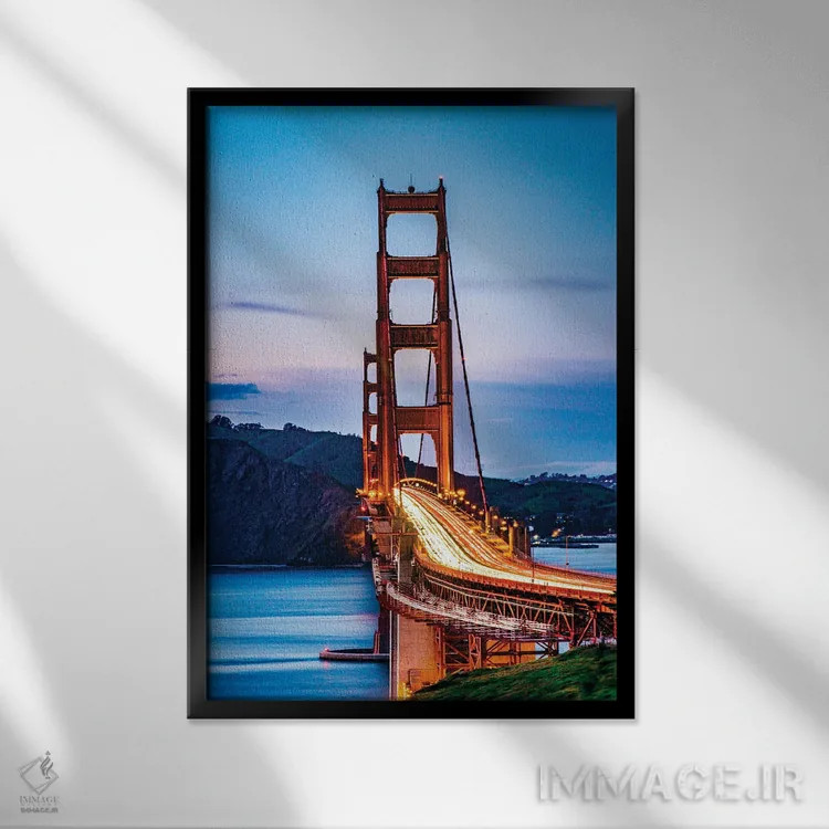 تابلو پلی میان شفق اثر برایان بیلکه - نمای قابدار مشکی