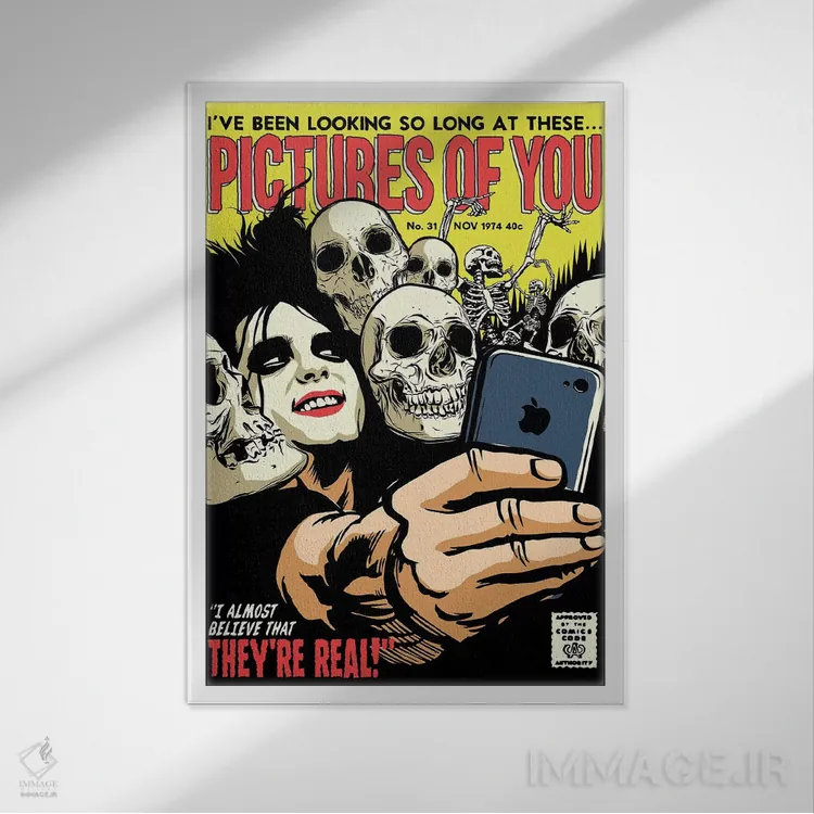تابلو تصاویر اثر بوچر بیلی (هنرمند برزیلی پوپآرت) - نمای قابدار سفید