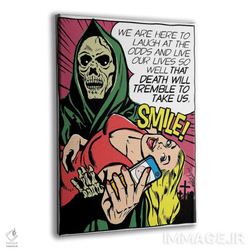 تابلو مرگ خواهد لرزید اثر بوچر بیلی (هنرمند برزیلی پوپآرت) - نمای پرسپکتیو محصول